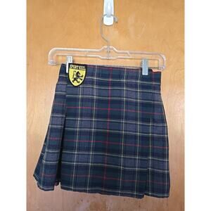 Sport Kilt Made in USA Tartan Polyester Acrylic Youth Size Green 14"L